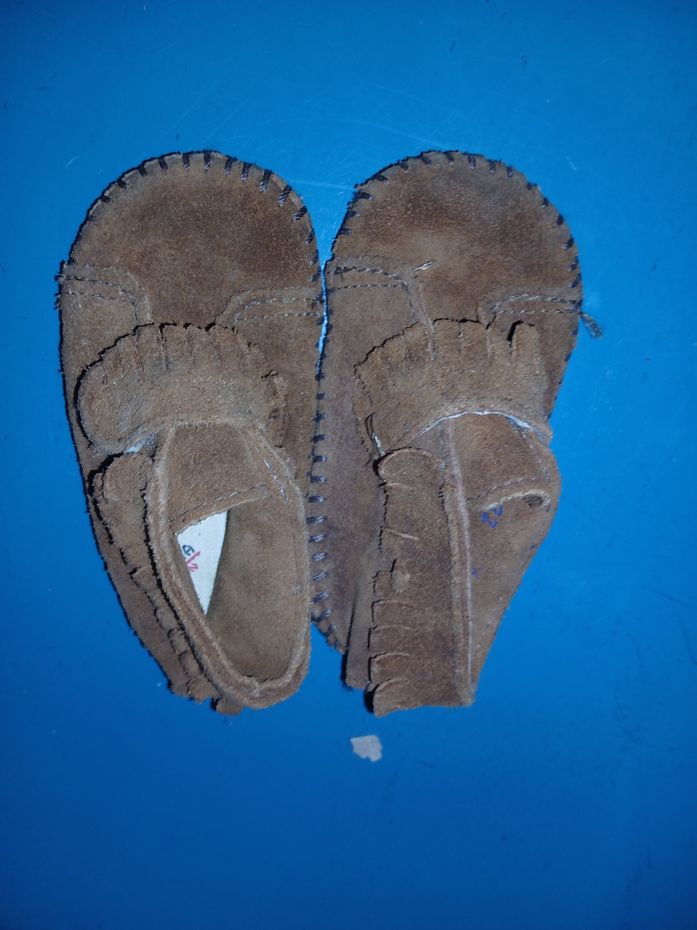 Minnetonka Kids Brown Suede Fringe Moccasins
